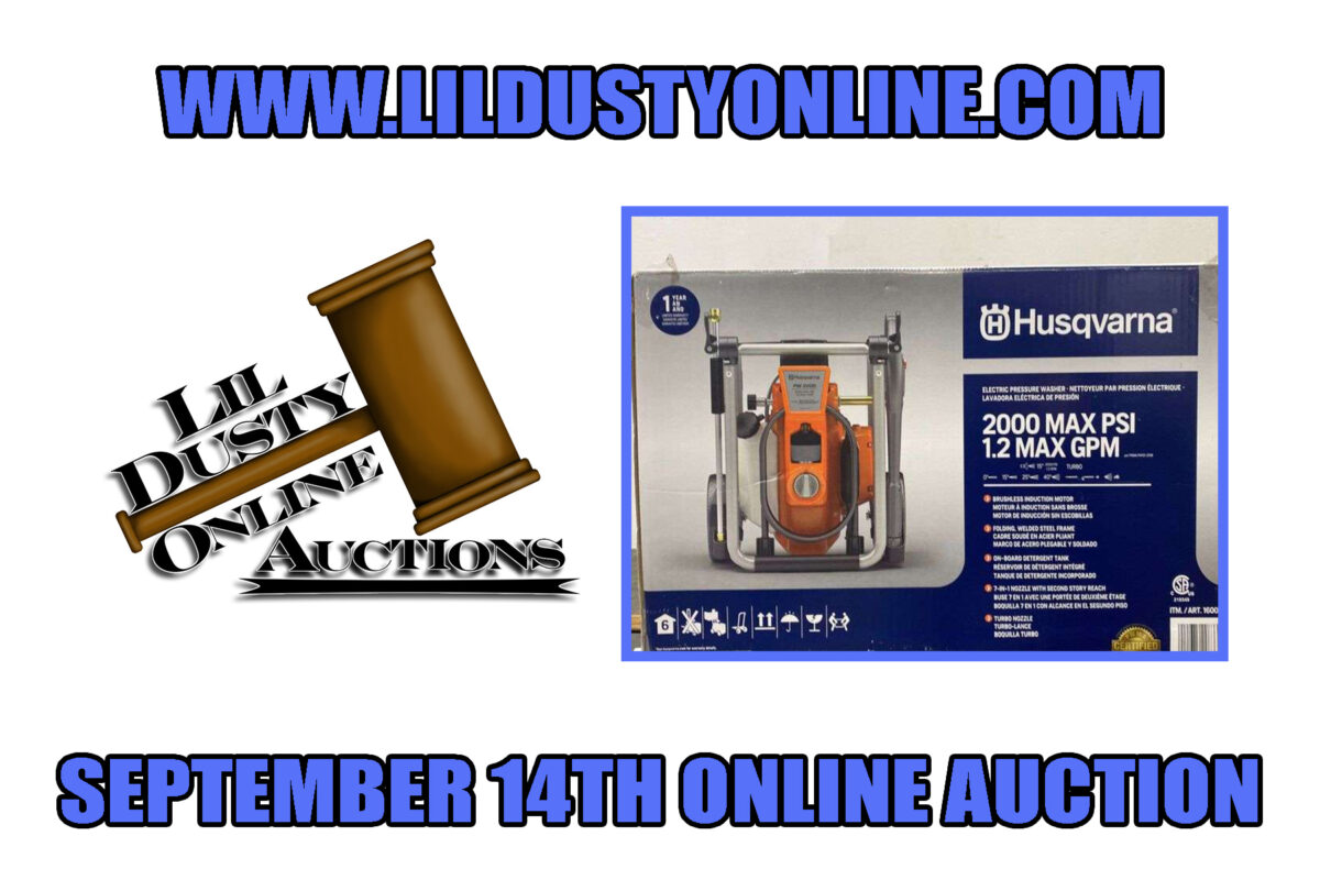 September 14th, 2022 Owosso, MI Online Auction Pickup In Webberville